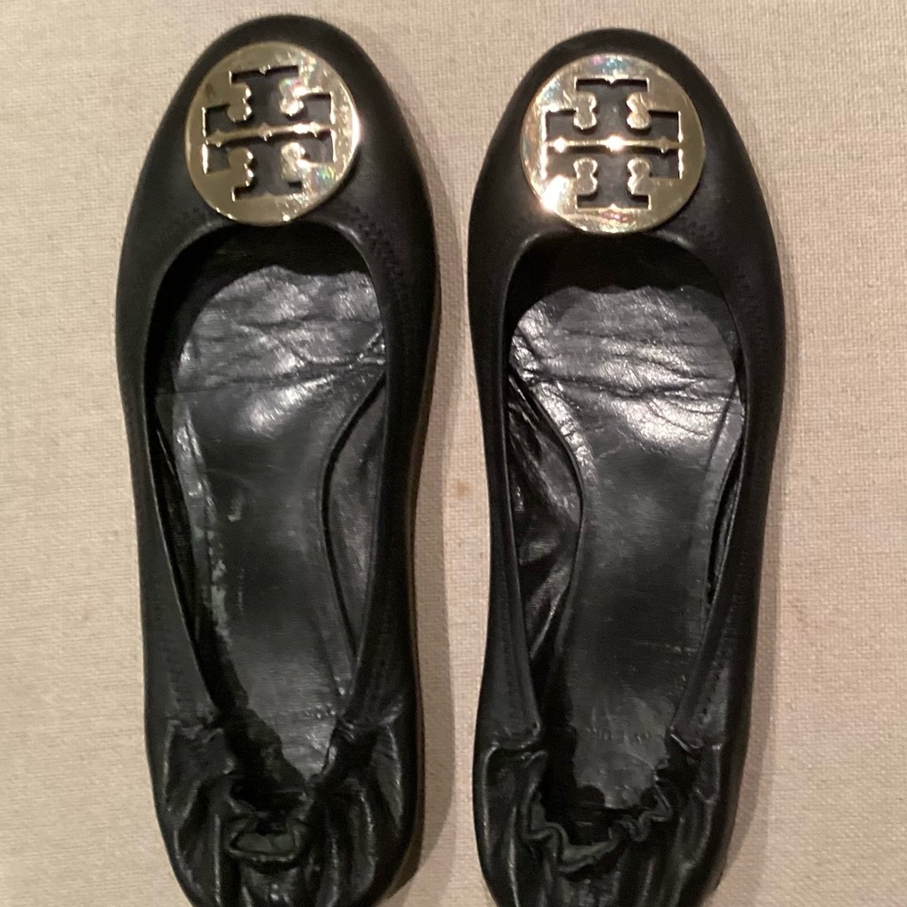 Tory Burch flats with gold